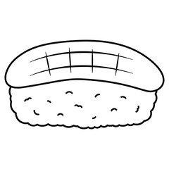 squid sushi nigiri illustration
