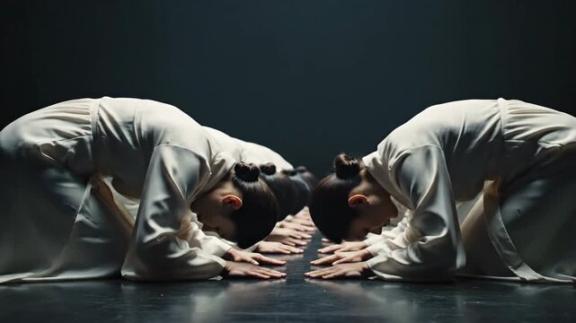 Synchronized Bows - A Performance of Unity and Respect.