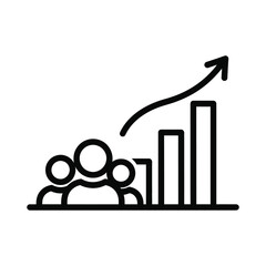 Business growth and success represented by a bar chart and upward arrow