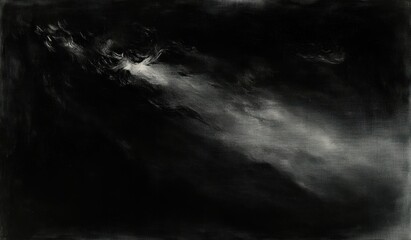 Dark ominous night sky with streaks of light and swirling clouds creating a sense of mystery and foreboding atmosphere