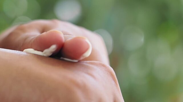 sunscreen application for healthy skin in sun light - Powered by Adobe