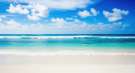 Obraz premium tropical beach with palm trees