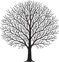 Obraz premium Tree Silhouette Vector