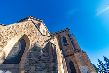 church of the  San Carlos de Bariloche, Civic Center, Patagonia Argentina glacial lake Nahuel Huapi