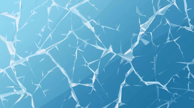 A cool blue background with an abstract cracked ice effect, perfect for winter designs and seasonal illustrations, conveying a sense of coldness.