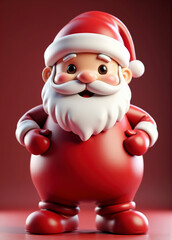 Obraz premium santa claus, papá noel, navida, vacaciones, dibujos animados, vector, ilustración, regalo, gorros, de invierno, barba, celebraciones, alegre, rojo, ciclos, carácter, aislada, año nuevo, diversión