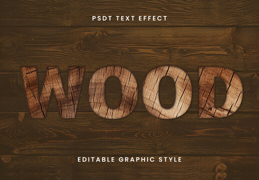 Brown And Beige Engraved Wood Text Effect Rustic Carved Font