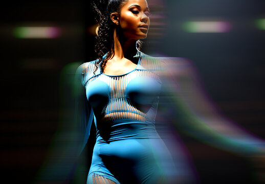 Black And Blue CineOil Cinematic Paint Photo Effect