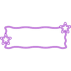 Cute Neon Doodle Frame Decoration
