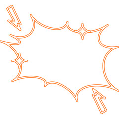 Cute Neon Doodle Frame Decoration