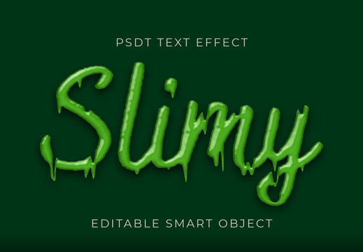 Green Melting Text Effect Script Slime Drip Font