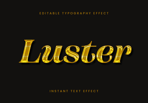 Golden Shiny Gold Text Effect Elegant Glossy Font