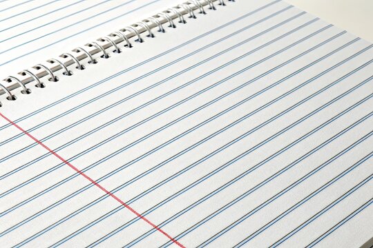A clean, open spiral notebook with lined paper, perfect for academic notes, business planning, or personal journaling