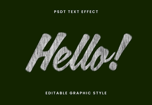 White Chalk Script Text Effect Handwritten Cursive Font