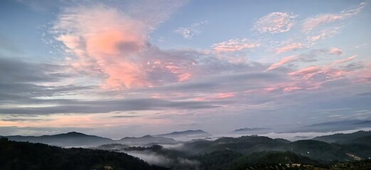 sunrise over the mountains