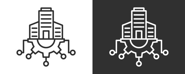 Digital Transformation Icon Set Vector Collection Isolated In Black And White
