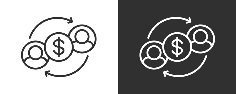 Resource Allocation Icon Set Vector Collection Isolated In Black And White