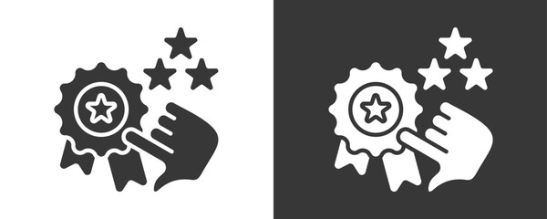 Rating Icon Set Vector Collection Isolated In Black And White