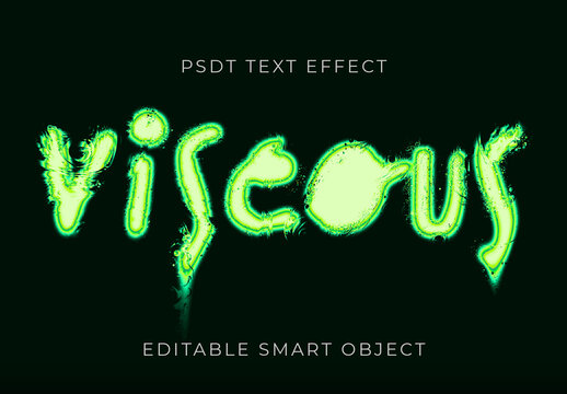 Green Melting Text Effect Toxic Viscous Font