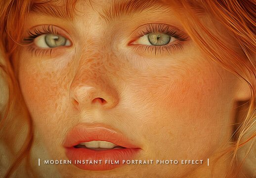 Orange And Beige Old Oil Paint Photo Effect