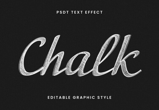White Chalk Script Text Effect Cursive Blackboard Font