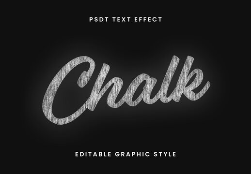 White Chalk Script Text Effect Cursive Sketch Blackboard Font