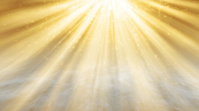 A radiant burst of golden light illuminates a serene, reflective surface, creating a tranquil and uplifting atmosphere.