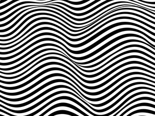 Wavy stripes optical art
