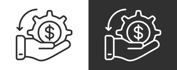Compensation Icon Set Vector Collection Isolated In Black And White
