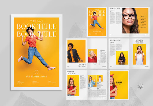 Yellow Color Magazine Template