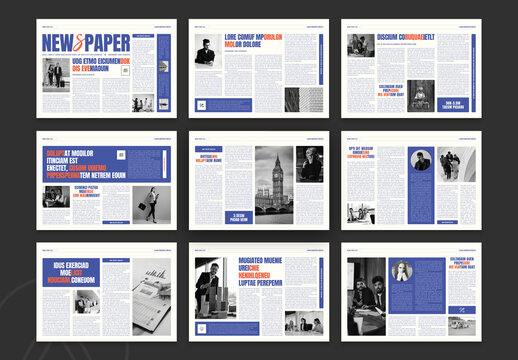 Classic Newspaper Landscape Template