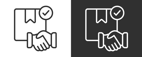 Deal Icon Set Vector Collection Isolated In Black And White