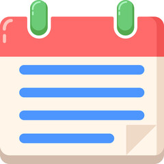 Illustration of a Calendar with Blue Lines