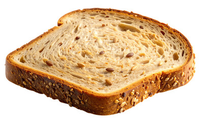 Obraz premium Rustic Whole Grain Toast with Seeds and Natural Shadows PNG