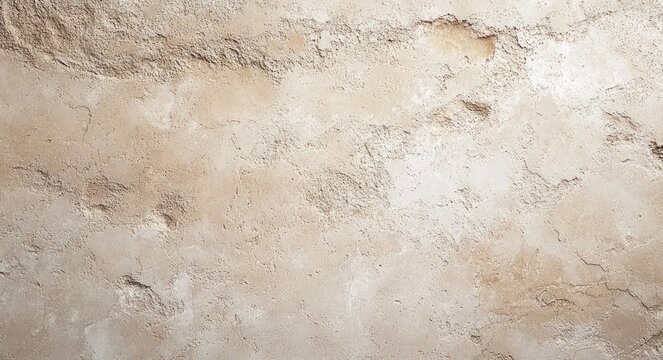 weathered beige stucco wall with rough plaster texture, subtle cracks and warm aged patina conveying a rustic calm atmosphere