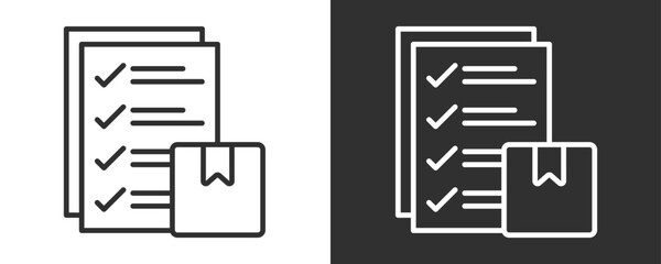 Checklist Icon Set Vector Collection Isolated In Black And White