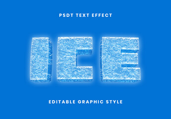 Blue Crystal Ice Shard Text Effect Frozen 3d Font