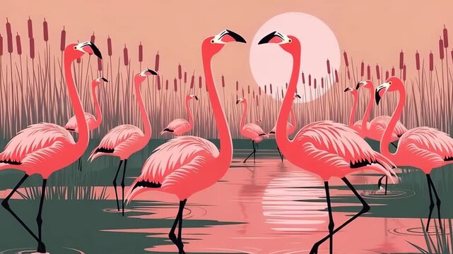 The Most Beautiful Flamingo Sunset Art You Will Ever See
