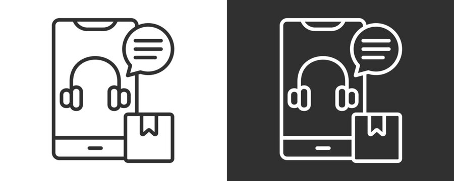 Call Center Icon Set Vector Collection Isolated In Black And White