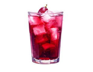 grape soda drink isolated on transparent png