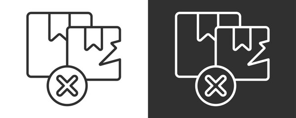 Rejected Icon Set Vector Collection Isolated In Black And White