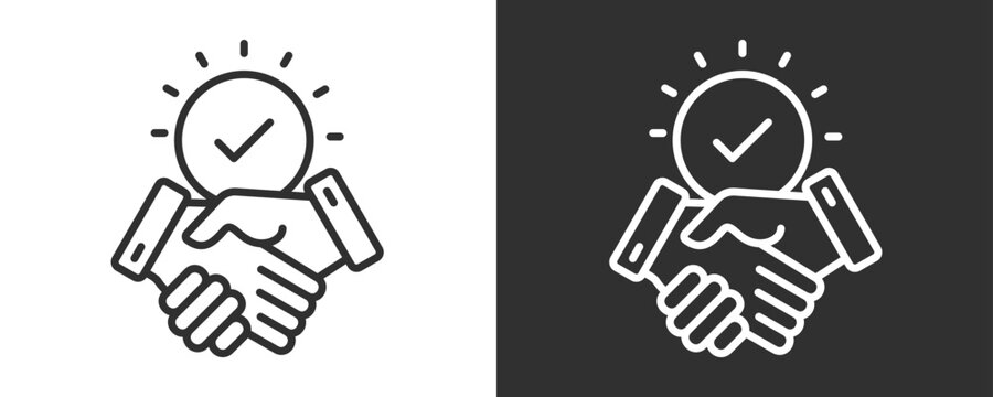 Trustworthy Icon Set Vector Collection Isolated In Black And White