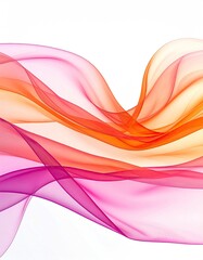 Abstract flowing ribbons of vibrant, translucent, gradient colors