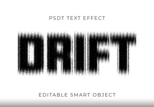 Black Hazy Dissolving Text Effect Bold Hazy Blur Font