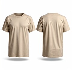 Front and back view of a light beige t-shirt (1)