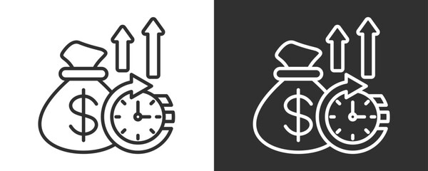 Productivity Icon Set Vector Collection Isolated In Black And White
