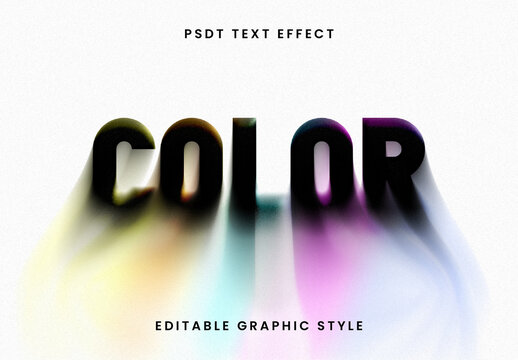 Colourful Ink Bleed Text Effect Bold Shadow Blur Font