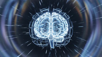 Abstract Digital Brain Conceptual Visualization of Artificial Intelligence Neural Networks and Cognitive Processes Showcasing Futuristic Technology and Innovation in a Dynamic HighTech Environment. - Powered by Adobe