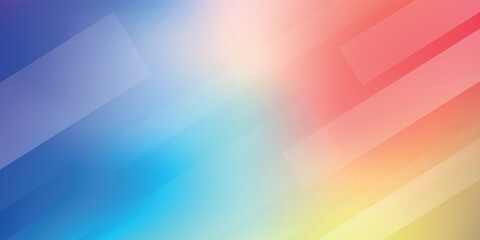 Abstract background with a soft rainbow gradient and translucent geometric shapes.