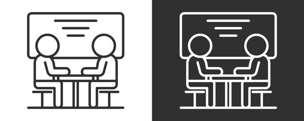 Conference Icon Set Vector Collection Isolated In Black And White